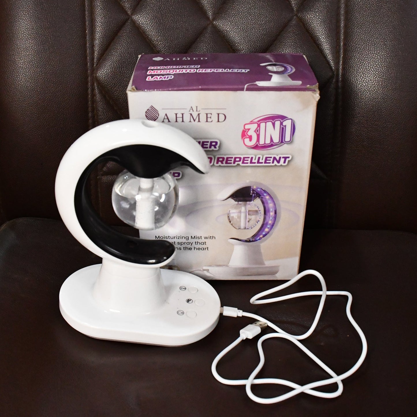 3-in-1 LED Lamp with Humidifier and Mosquito Repellent (1 Pc)