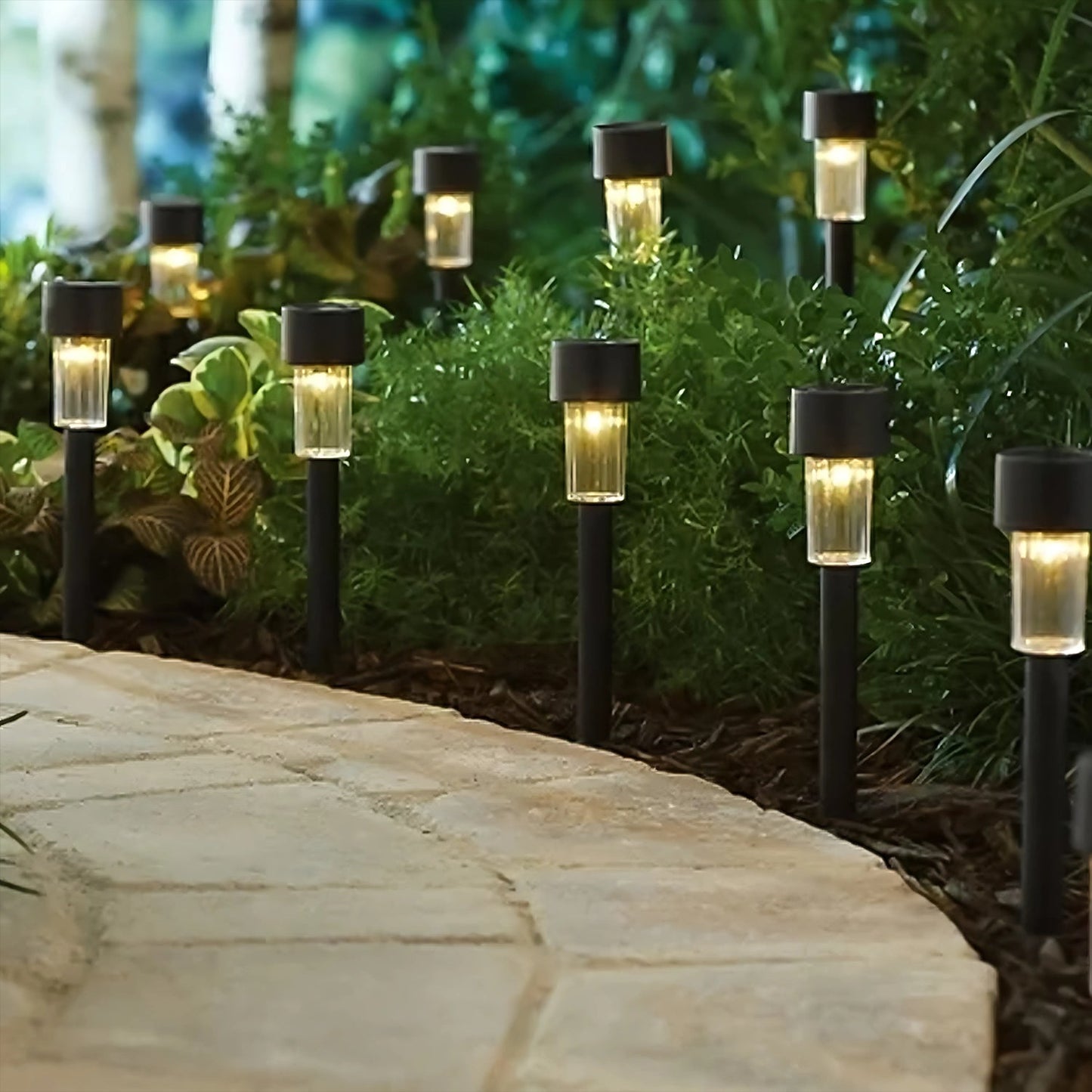 Solar-Powered LED Garden Spike Light Set (31x5cm / 2 Pc)