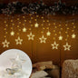 12 Stars LED Curtain String Lights with 8 Flashing Modes for Home Decoration, Diwali & Wedding LED Christmas Light Indoor and Outdoor Light ,Festival Decoration  (Warm White / With Box)