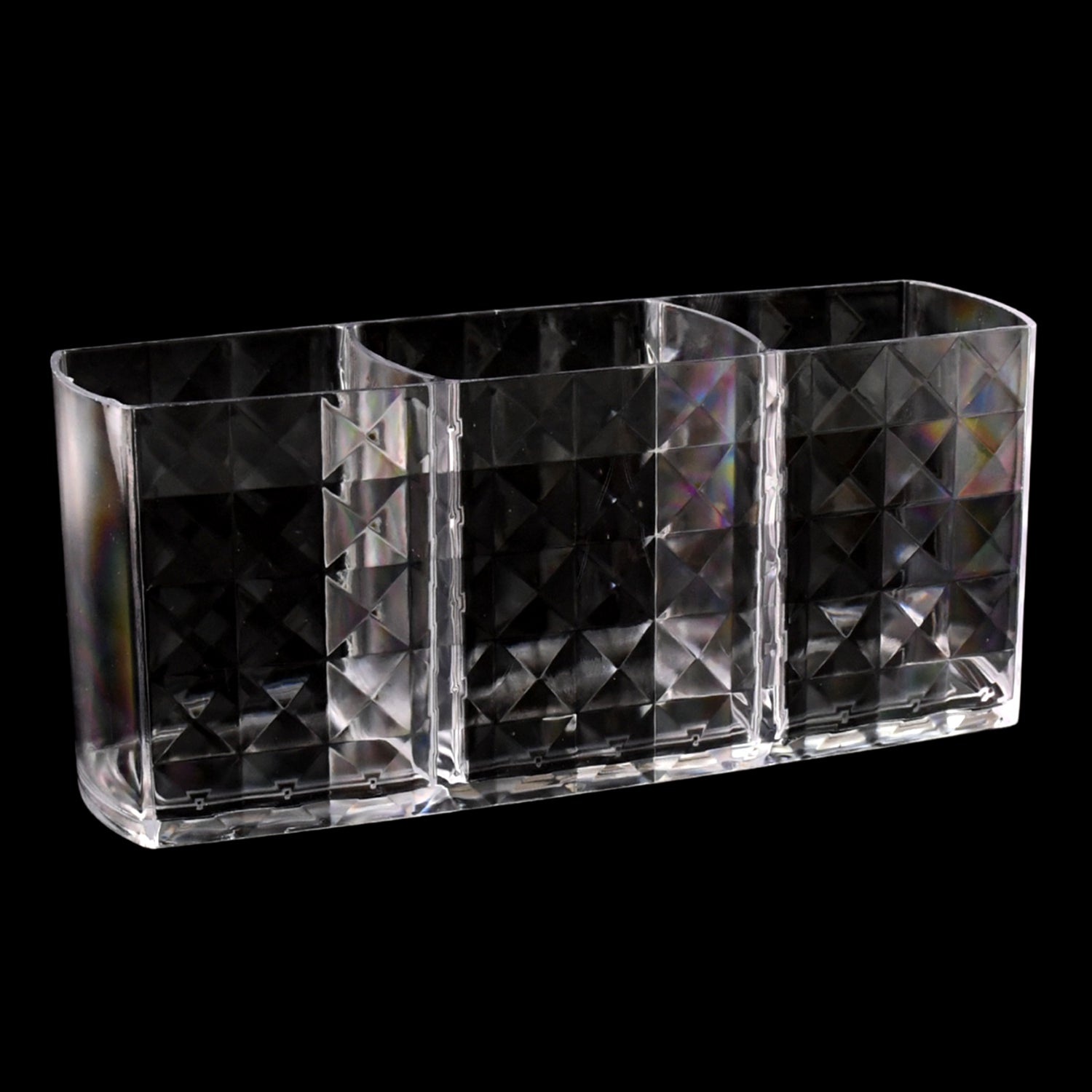 Clear Acrylic 3-Slot Brush Organizer