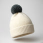 Men's and Women's Skull Slouchy Winter Woolen Knitted Black Inside Fur Beanie Cap.
