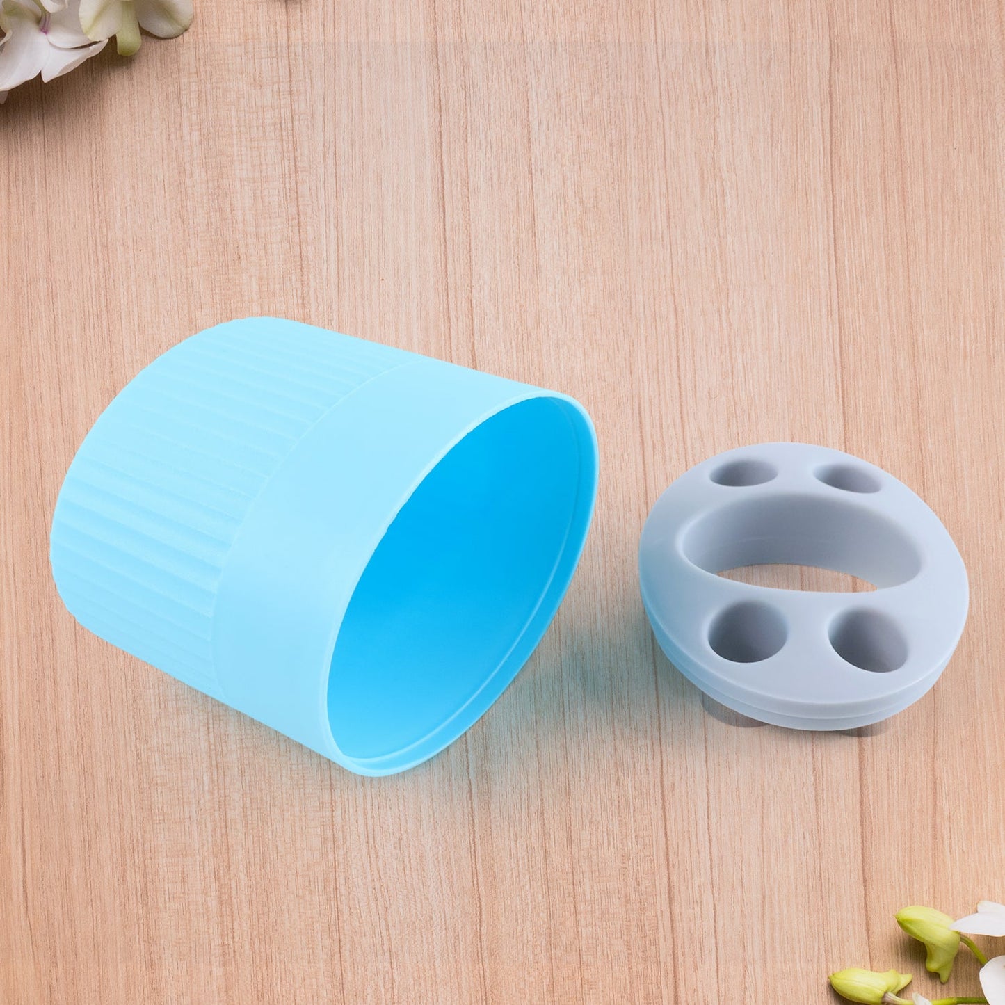 Multipurpose Bathroom Toothbrush and Utility Holder Stand with Multiple Slots (1 Pc)