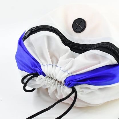 Drawstring Gym Bag with Zipper Pocket and Earphone Port (38x33 cm / 1 Pc)